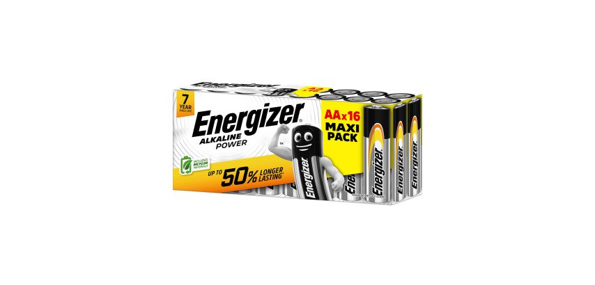 Energizer Power - Pack mit 16 Alkalibatterien AA/LR06 - 1,5V