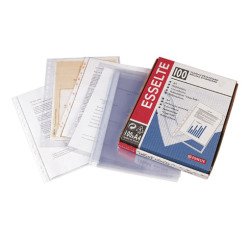 Fundas multitaladro de polipropileno rugoso Folio 40 micras Esselte Caja de 100