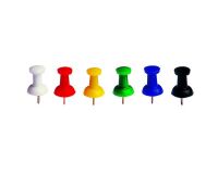 Agujas señalizadoras push pins cabeza peón color surtido - Caja de 25