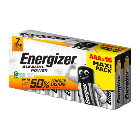 Energizer Power - Pack de 16 piles Alcalines AAA/LR03 - 1,5 V