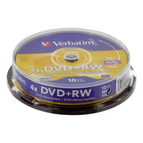 Spindle 10 DVD+RW Verbatim 4x