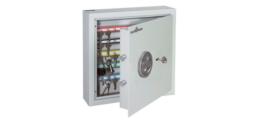 Armoire haute sécurité 30 clés Hartmann fermeture à clé gris clair