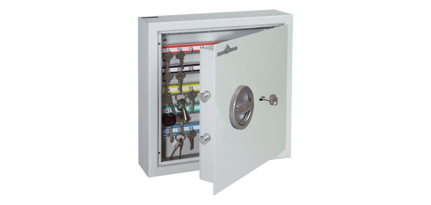 Armoire haute sécurité 60 clés Hartmann fermeture à clé gris clair