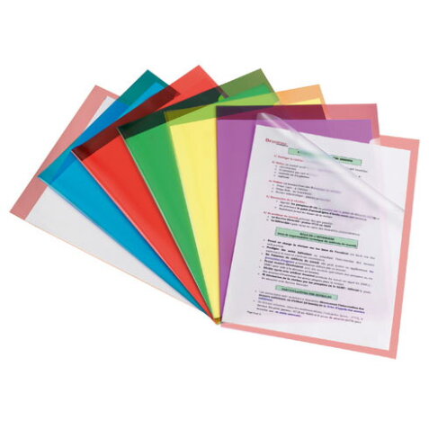 Plastic A4-mappen Bruneau PVC 20/100 kleur - pak van 100