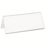Portanombres de sobremesa plástico 61 x 210 mm - Paquete de 10 