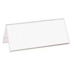 Portanombres de sobremesa plástico 61 x 210 mm - Paquete de 10 