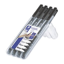 Stylo feutre Staedtler Lumocolor permanent- Pochette de 4 pointes assorties