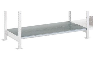 Set of 2 extra shelves for galvanized rack depth 40 cm