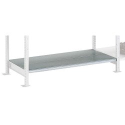 Set of 2 extra shelves for galvanized rack depth 40 cm