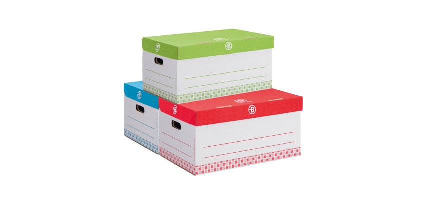 Archiv-Schachtel Karton Bruneau H 27 x W 55 x D 36 cm Sortiment  
