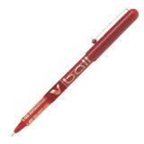 Roller Pilot V-Ball met dopje punt 1 mm - brede lijn rood