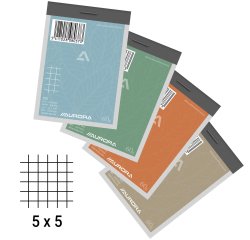 Notepad Aurora A7 75 x 105 mm 5 x 5 100 sheets