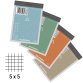 Bloc notes Aurora A7 75 x 105 mm - quadrillé 5 x 5 - 100 feuilles