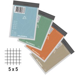 Blocs-notes Aurora A7 Quadrillé 5x5