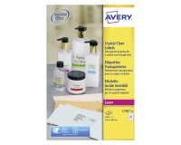Transparant laser etiket 63,5 x 38,1 mm Avery L7782-25 - Pak van 525