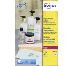 Etiquettes rondes Ø 40 mm Avery transparentes brillantes - Boîte de 600