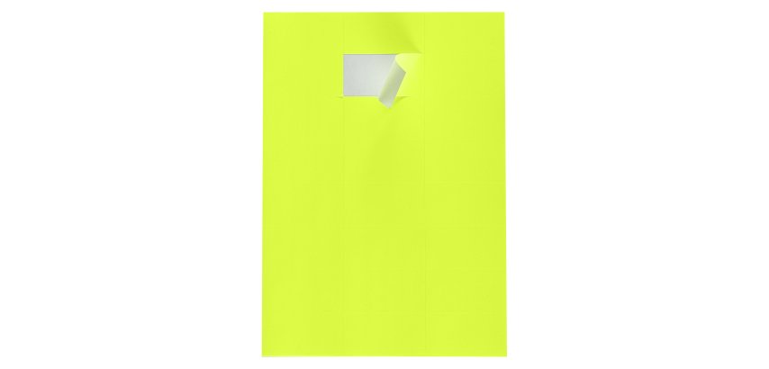Etiquette jet d'encre et laser 70 x 37 mm couleur fluo - Boîte de 2400