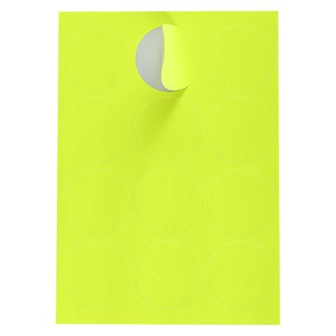 Doos 1200 ronde fluo etiketten