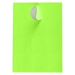 Box, 1200 fluo round labels, diameter 63,5 mm - green