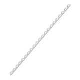Baguette reliure anneaux plastique 6 mm blanche - Boîte de 100