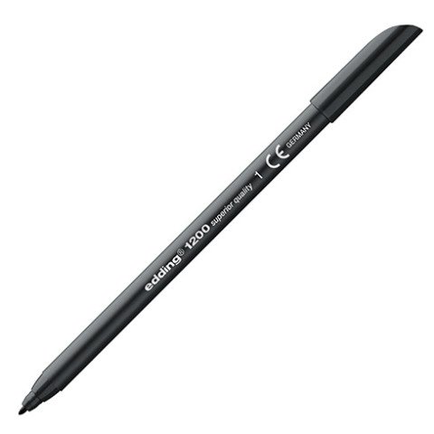 Rotulador edding 1200 negro - Punta 1 mm