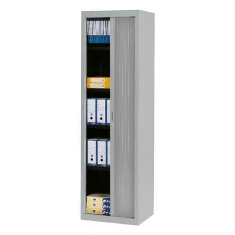Armario de oficina metálico desmontable Ancho Especial Alt. 200 x An 60 cm Gris Puerta persiana
