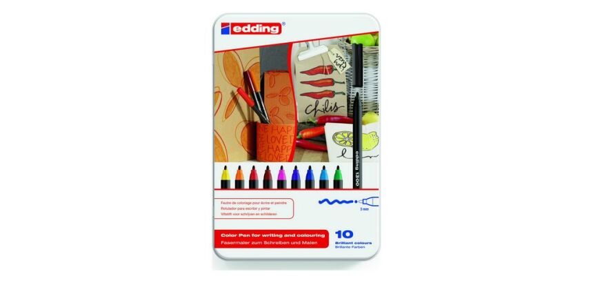 Rotuladores de colores edding 1300 Estuche de 10