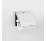 Distributeur papier toilette rouleau métal Brabantia avec couvercle