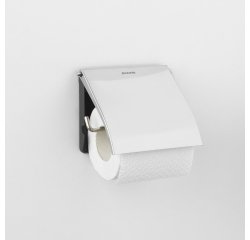 Toilet paper dispenser metal roll Brabantia with lid