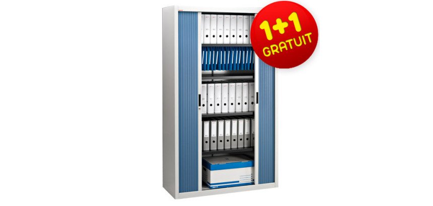 Lot de 2 armoires à rideaux Bruneau H200x120 dont 1 gratuite