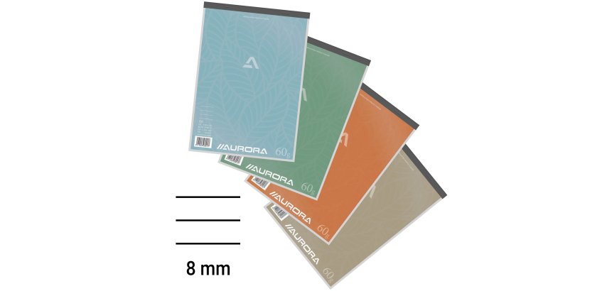 Notizblock Aurora A4 210 x 297 mm liniert - 100 Seiten