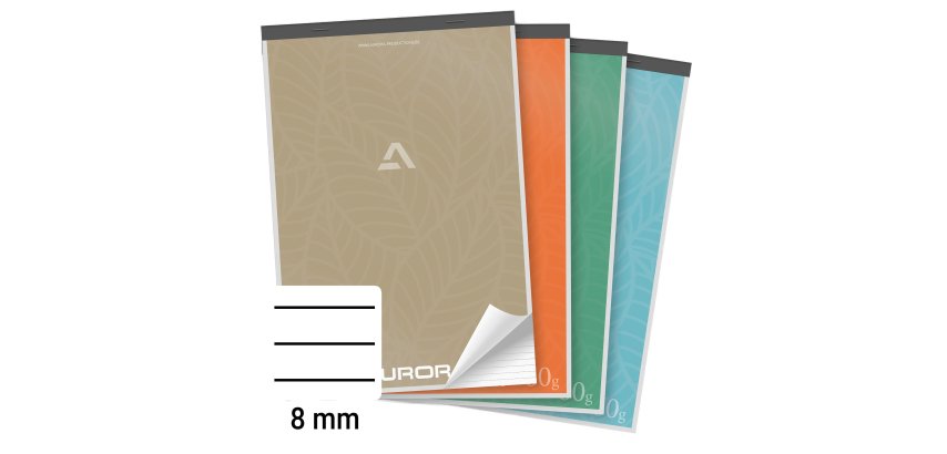 Notebook Aurora A4 210 x 297 mm - ruled - 100 sheets