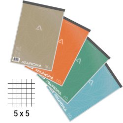 Blocs-notes Aurora A4 Quadrillé 5x5