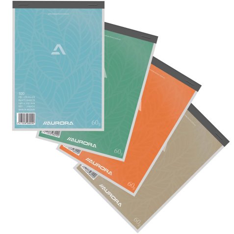 Bloc notes Aurora A5 148 x 210 mm - uni -100 feuilles