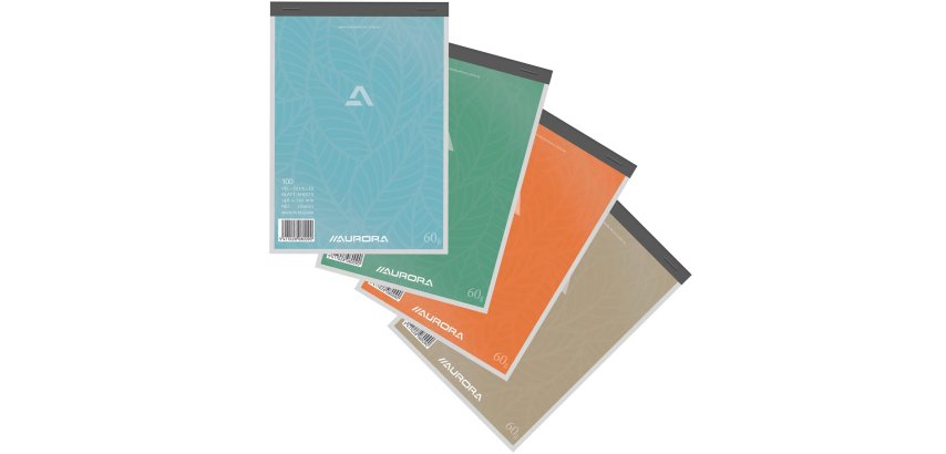 Bloc notes Aurora A5 148 x 210 mm - uni -100 feuilles