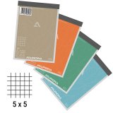 Bloc notes Aurora A6 105 x 148 mm - quadrillé 5 x 5 - 100 feuilles