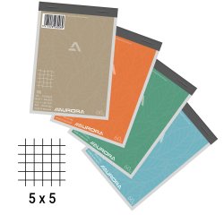 Notablok Aurora A6 105 x 148 mm - geruit 5 x 5 - 100 vellen
