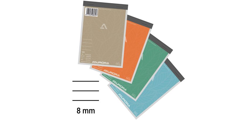 Notizblock Aurora A6 105 x 148 mm liniert - 100 Seiten