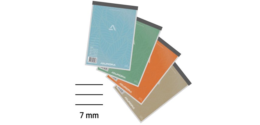 Notizblock Aurora A5 148 x 210 mm - liniert - 100 Blätter