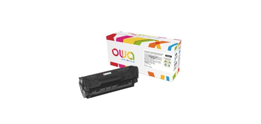 Toner Owa compatible HP 12A-Q2612A noir pour imprimante laser