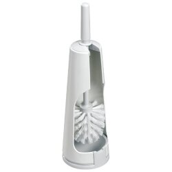 Combiné brosse WC plastique blanc laqué