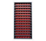 Armoire à bacs sans portes en plastique couleur - 84 bacs