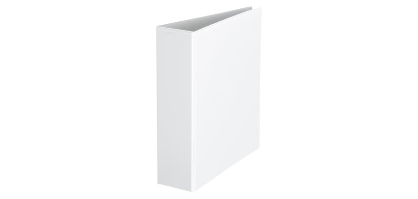 Classeur 4 anneaux cartonné Bruneau personnalisable A4 - Dos 8,5 cm blanc