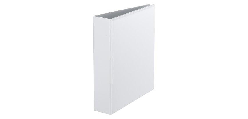 Classeur 4 anneaux cartonné Bruneau personnalisable A4 - Dos 7 cm blanc