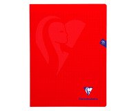 Cahier piqué Clairefontaine Mimesys 24 x 32 cm grands carreaux 96 pages