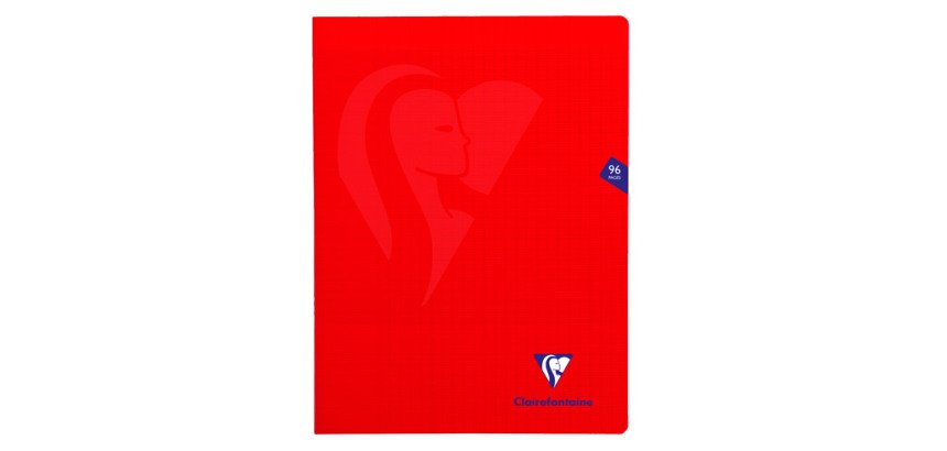 Cahier piqué Mimesys Clairefontaine - 24 x 32 cm - grands carreaux - 96 pages - à la couleur