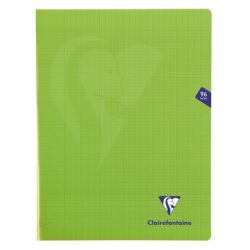 Cahier piqué Mimesys Clairefontaine - 24 x 32 cm - grands carreaux - 96 pages - à la couleur