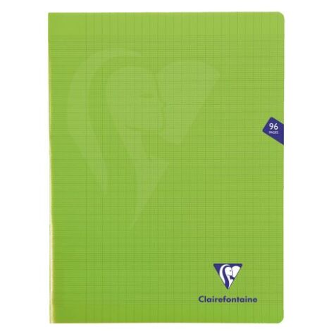 Cahier piqué Mimesys Clairefontaine - 24 x 32 cm - grands carreaux - 96 pages - à la couleur