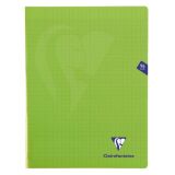 Cahier piqué Clairefontaine Mimesys 24 x 32 cm grands carreaux 96 pages - vert