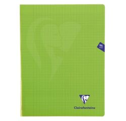 Cahier piqué Mimesys Clairefontaine - 24 x 32 cm - grands carreaux - 96 pages - à la couleur